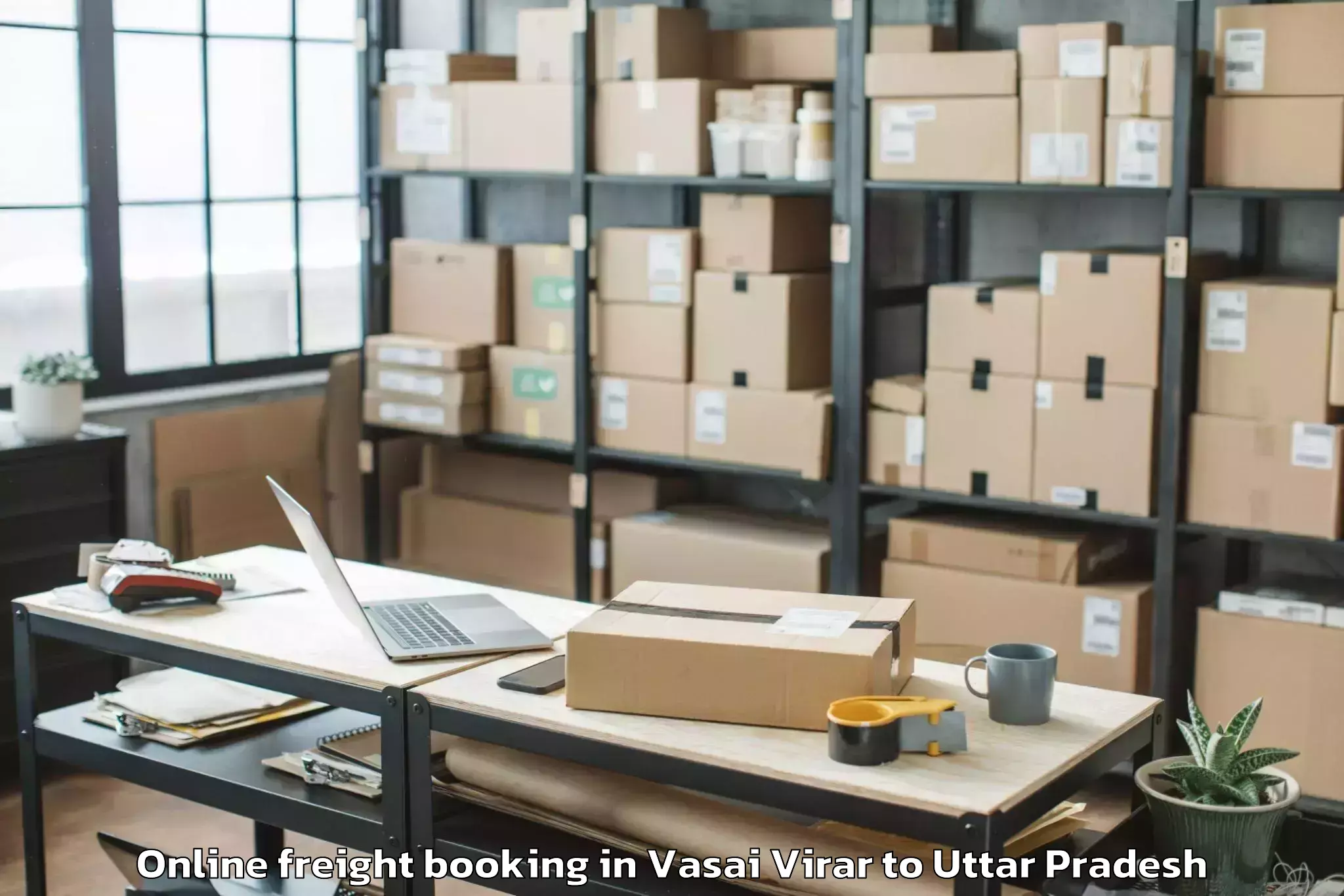 Quality Vasai Virar to Lalganj Ajhara Online Freight Booking